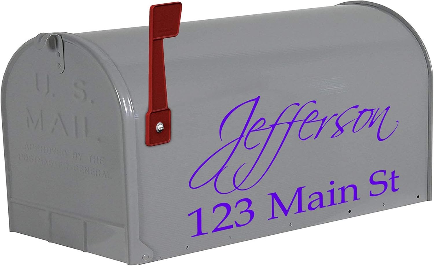 VWAQ Custom Mailbox Sticker Personalized Mailbox Address Decals for House - TTC23 (Purple)