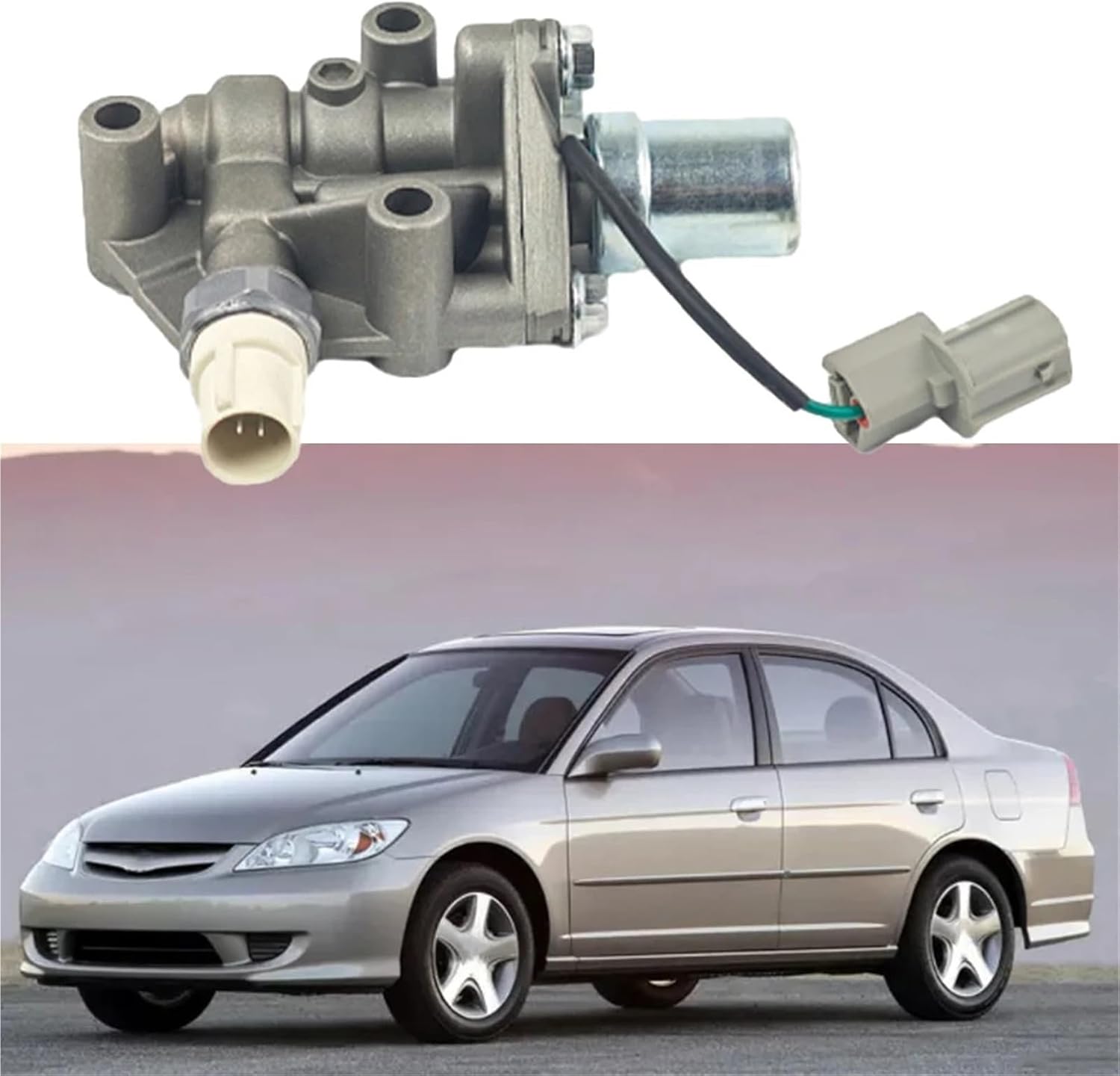 VTEC Solenoid Spool Valve Replacement 15810PLRA01 15810-PLR-A02,Compatible For Civic 1.7L 2001-2005