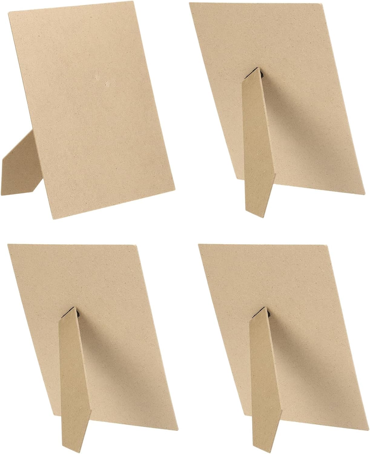 PATIKIL 4 Pack Easel Back for Picture Frame, 8 x 10 Inch Replacement Picture Frame Easel Back DIY Photo Board for Photo Frames Tiles, Poplar