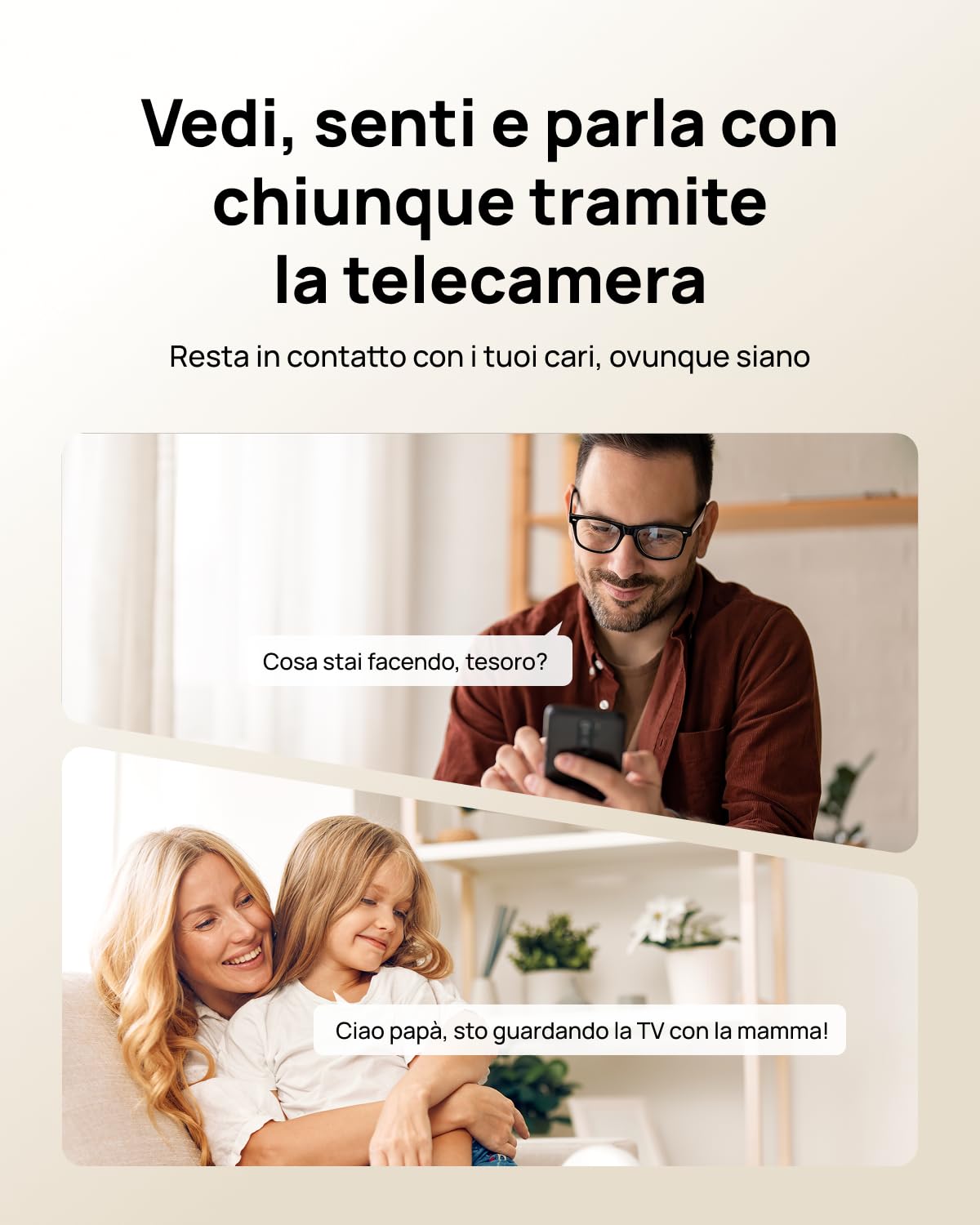 Anona Pano 4K Telecamera WIFI Interno, 8MP Videocamera Sorveglianza Animali/Cane/Bambino, 360° PTZ, Wi-Fi 6 2,4/5G, Auto-Tracking, Rilevamento AI Persone/Animali/Pianto, Privacy, Audio Bidirezionale