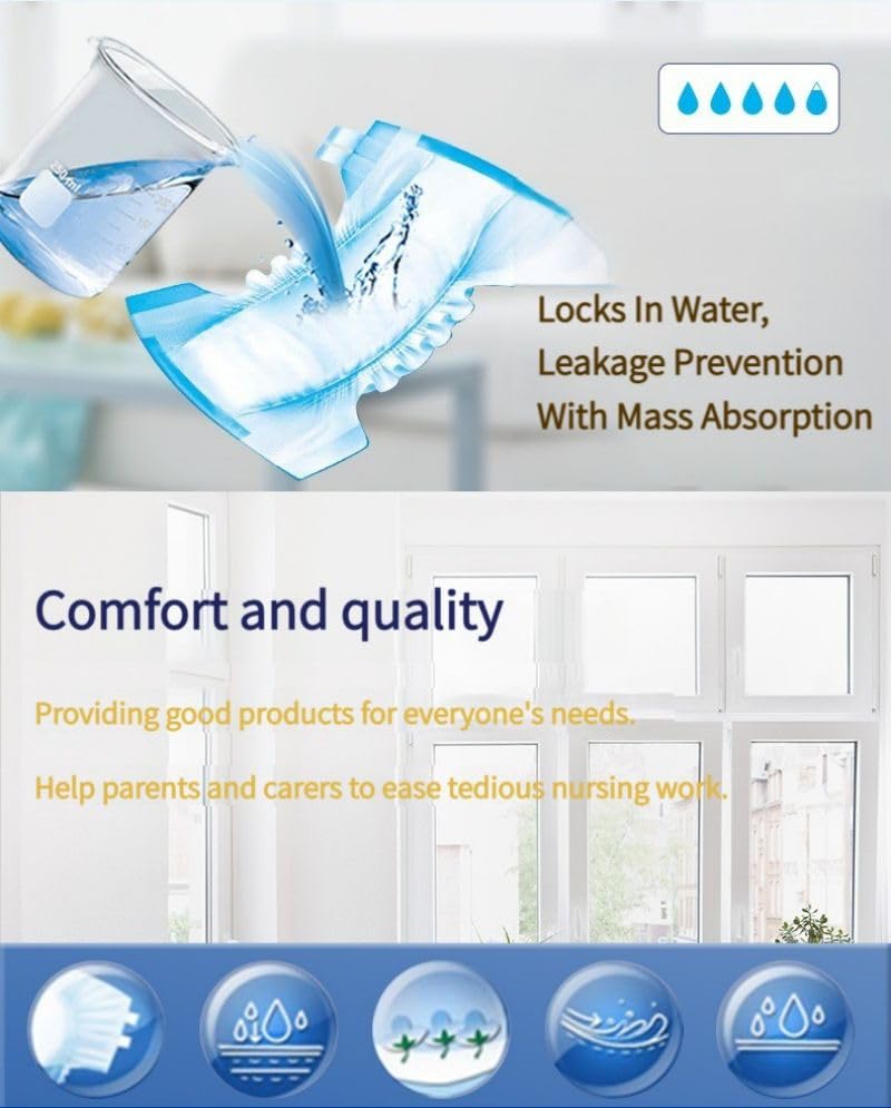 Image of hi mate premium adult pant style diapers in 100 pc combo pack (medium)