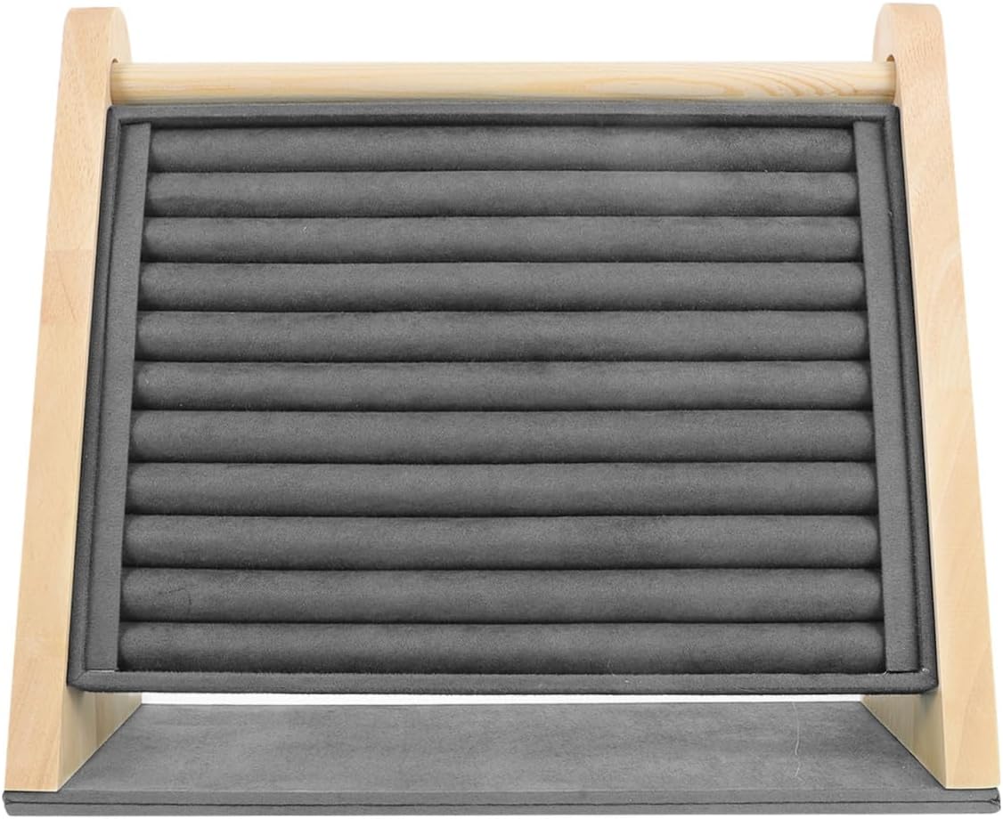 Solid Wood Jewelry Display Rack Earring Organizer Stand Storage for Necklaces and Neat Desktop Holder for Valentine Day Anniversary Birthdays