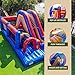 XJUMP Commercial Grade 13' Retro U Run Inflatable Bounce House Obstacle Course, with Climbing Wall, Tall Slide, and Tunnel Entrance, for Kids and Adults, Outdoor Toys, Jumpers for Kids (with Blower)