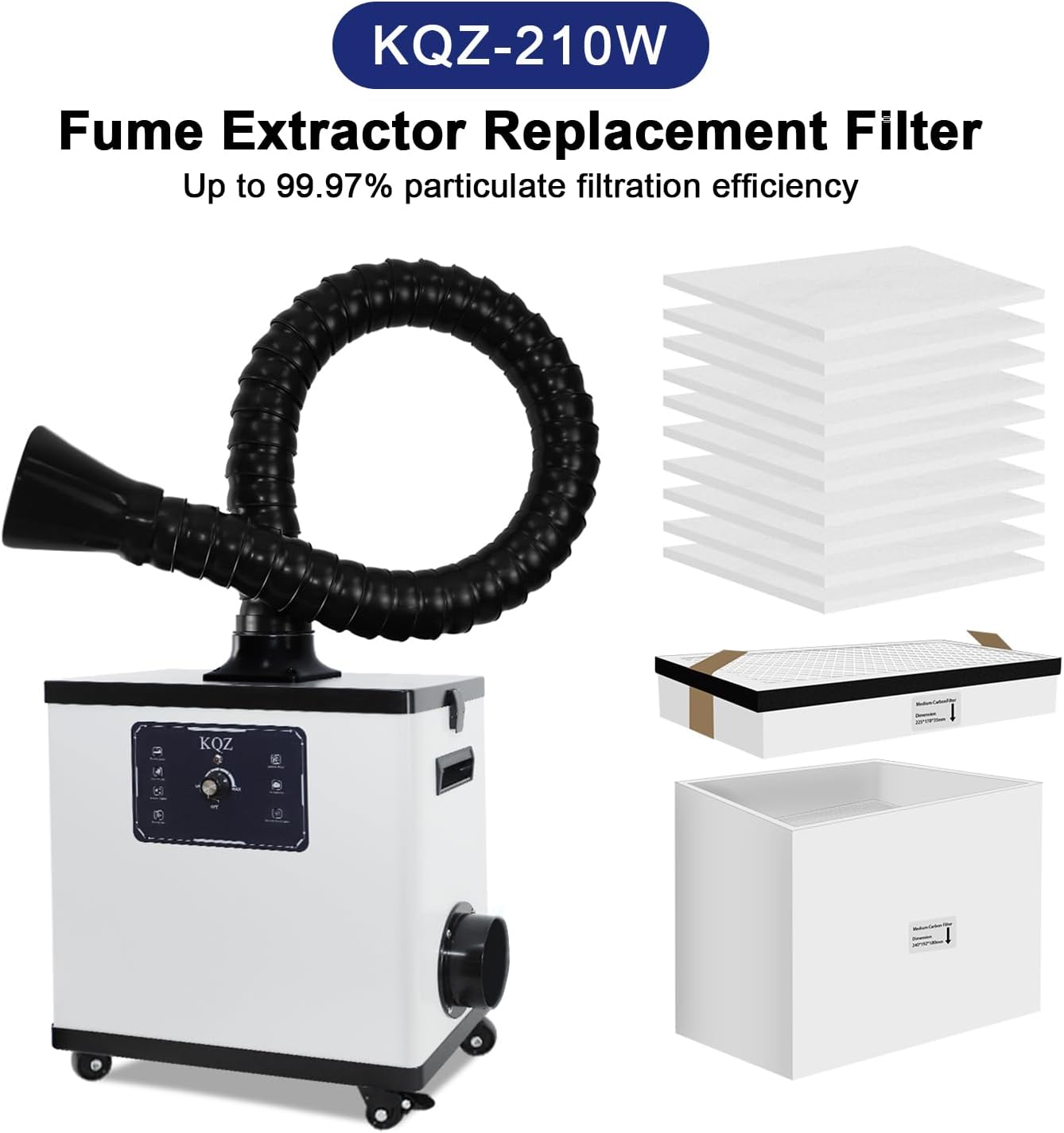 KQZ-210W Solder Fume Extractor Replacement Filters Set