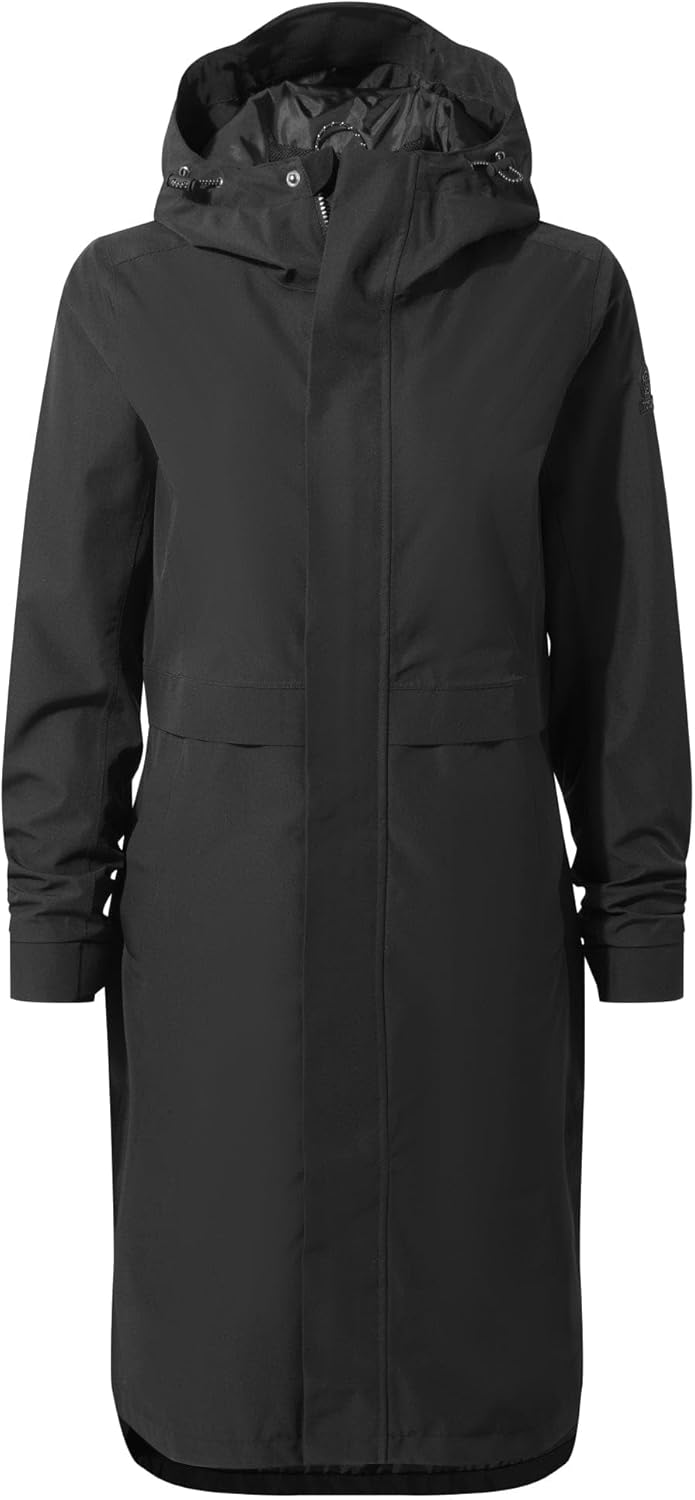 TOG 24 Womens/Ladies Saunter Long Waterproof Jacket (10 US) (Black)