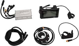 Tbest Kit de controle de retrofit de bicicleta elétrica, kit de conversão de bicicleta elétrica SW900 com câmbio de gatilho 17A 3 modos de onda senoidal conjunto para modificação de scooter de bicicleta elétrica