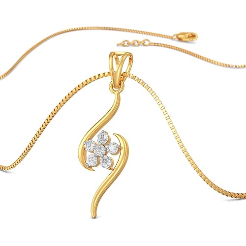 18k (750) Yellow Gold and Diamond Pendant for Girls