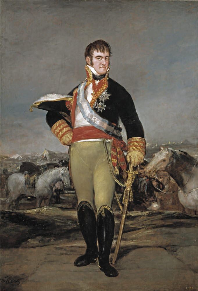 'Goya Y Lucientes Francisco De Fernando VII At Camp After 1815 ' Oil Painting, 16 X 23 Inch / 41 X 60 Cm ,printed On Polyster Canvas ,this High Resolution Art Decorative Canvas Prints Is Perfectly Suitalbe For Home Theater Gallery Art And Home Decor And Gifts