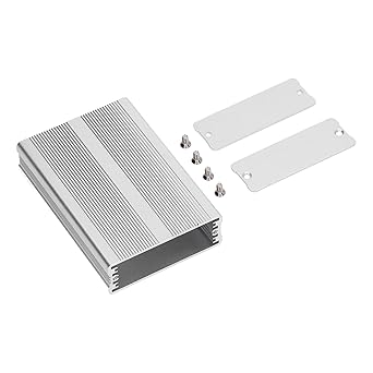 Ubervia Electric Box, Junction Case Broad Use 24x69x100mm Waterproof Integrated Silver for DIY