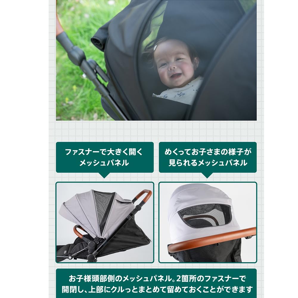 Amazon.co.jp: Nebio ネビオ【乗せたまま360度回転できるベビーカー