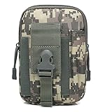 Bolsa tática Molle para homens e mulheres, bolsa de cintura durável e resistente à água para esportes ao ar livre, corrida, bolsa tática para celular, mochila compacta EDC para caminhadas ao ar livre