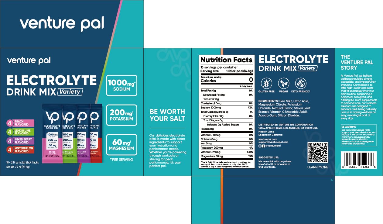 Venture Pal High Sodium Sugar-Free Electrolytes Powder Packets, 16 Sticks — Amazon image 10