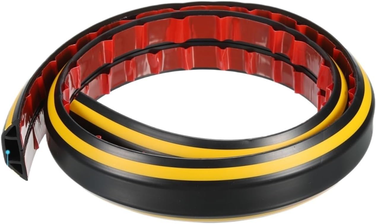 1m Floor Cable Cover PVC Cord Protector Self-Adhesive Power Cable Protector Cable Cover Hider Covers(Yellow Grey)