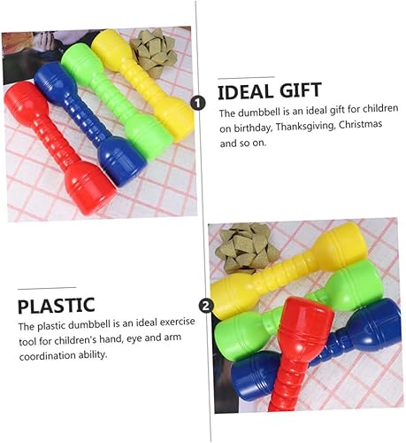 Miniatura 7 de Mancuernas de plástico para niños y niñas, 2 unidades, perfectas para educación física de jardín de infantes