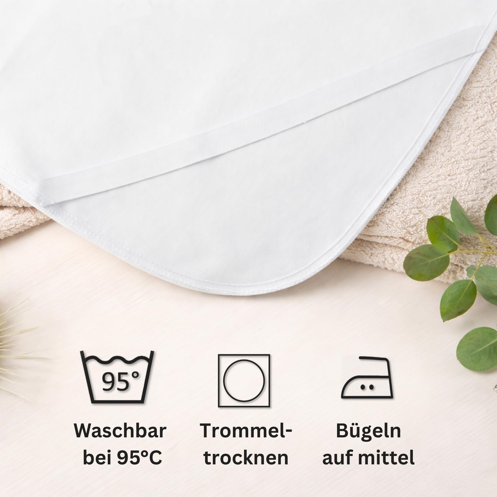 Moon -clean – 2 unidades – Cubrecolchón de incontinencia Molton con gomas en las esquinas – Parte superior de algodón – Impermeable – Fabricado en Alemania (120 x 200)