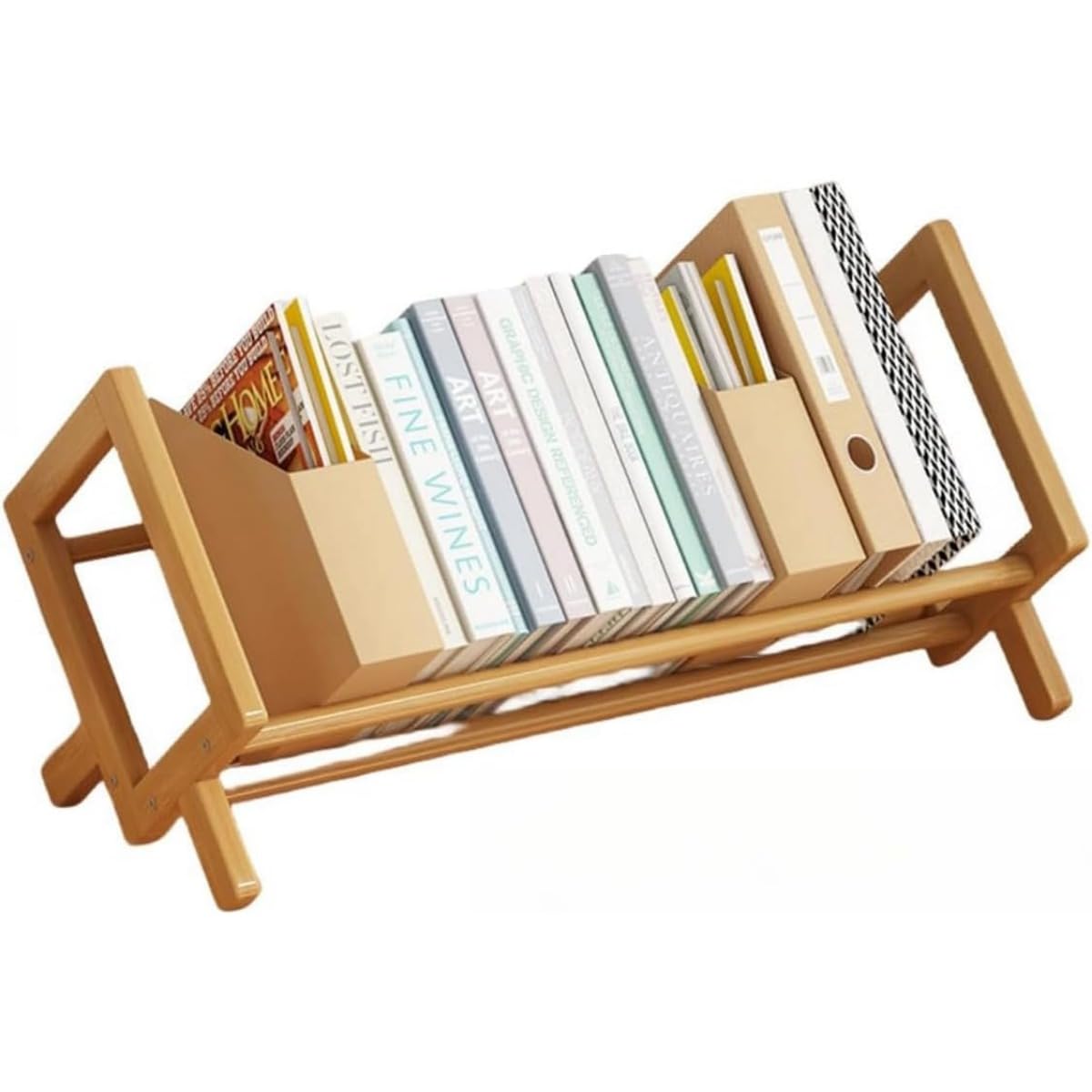 Amazon | Catonlifer 卓上本棚 小型 木製 本棚 書架 小さい本棚 デスク