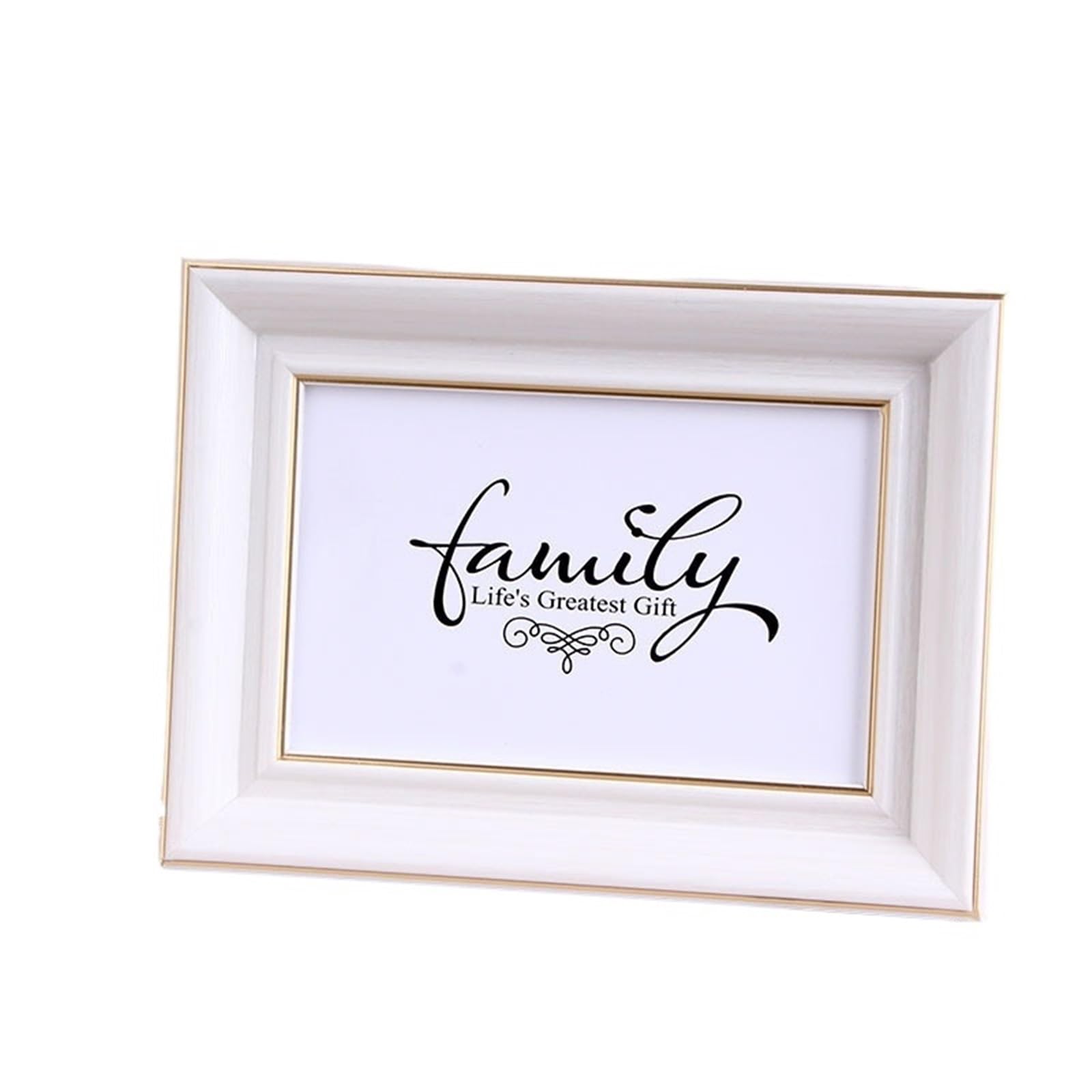 DAJGRHE Photo Frame Picture Frame Desktop Display Wall Hanging 6/7/8/10/Inch A4 Family Photo Decoration(White,A4)