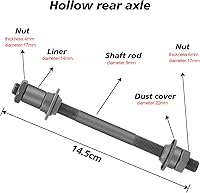 Vista 4 de Juego de liberación rápida para bicicleta, 1 par de eje de bicicleta eje hueco para bicicleta, brochetas de liberación rápida para bicicleta