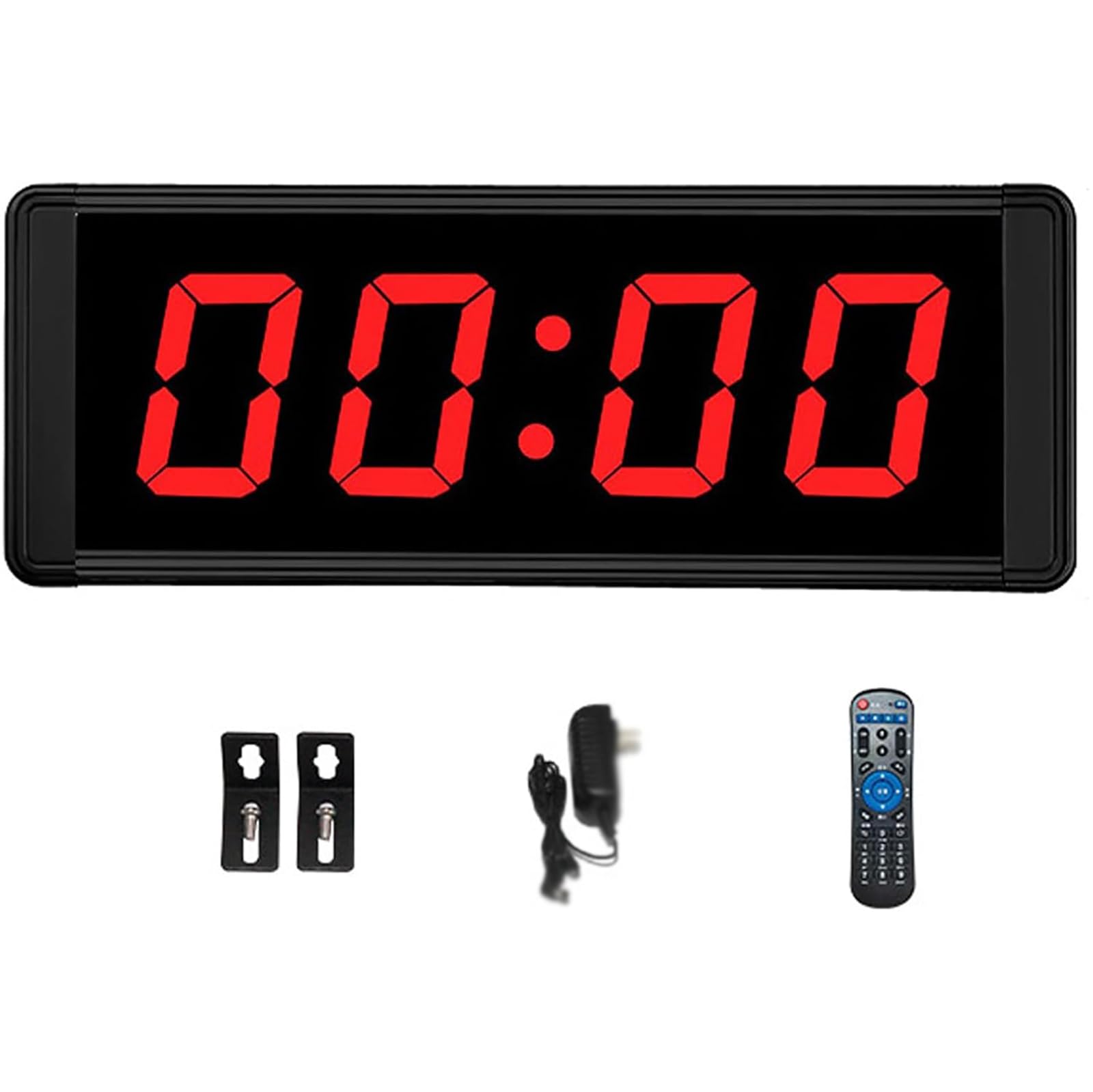 LYSDIANPU 1.5in Digital Led Counter, Double-sided Clock Timer, With Remote Control Stopwatch, Alarms, Countdown, Cycle Timing, 20 Groups Of Segmented Memories Saving For Running Race Gym Event