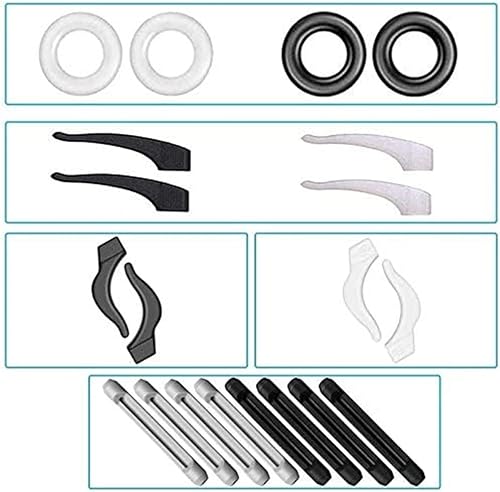 Miniatura 8 de Soportes de silicona antideslizantes para lentes de nariz, puntas de sien, extensor de retención de manga para gafas de sol de adultos y niños, 10