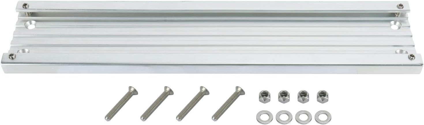 DasMarine 16" Anodized Aluminum Mounting Track for Rod Holders, Downriggers and Other Components for Trolling Fishing (16Inch. Length)