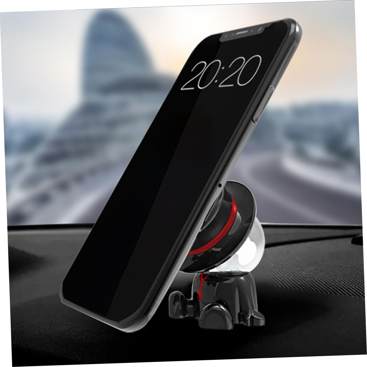 Gatuida 2 Pezzi Supporto Per Telefono Per Auto Supporto Per Telefono Cellulare Per Cruscotto Rotazione Universale Nero