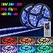 Targherle LED Strip Lights, LED Light Strip 32.8 Feet/10M 5050 RGB Flexible Color Changing Strip Light with 44 Keys IR Remote Controller and 12V 5A Power Supply