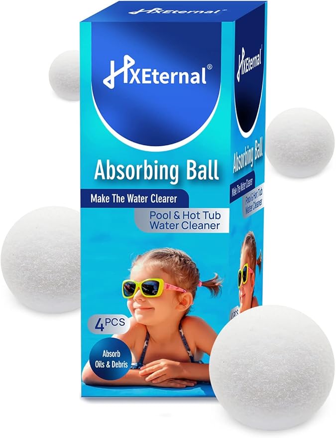 HXEternal 4pack Scum balls, Absorbing Sponge Ball,Absorbent balls for