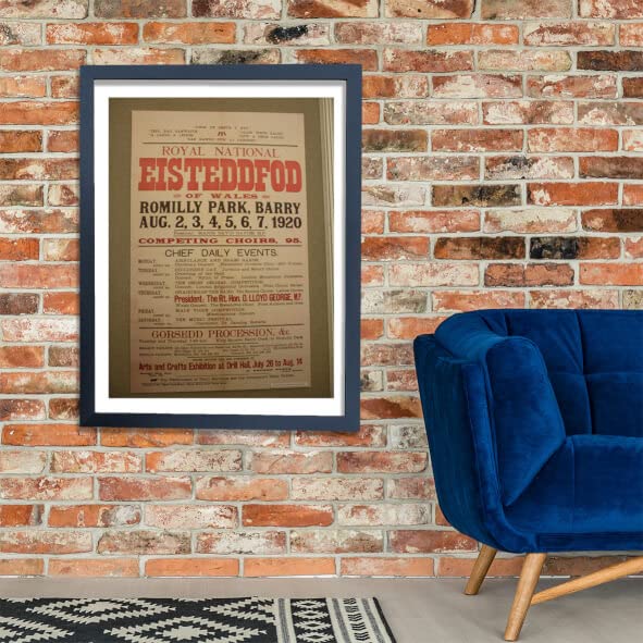 Affiche 1920 Eisteddfod encadrée Spiffing Prints mat M pour décorer un bureau