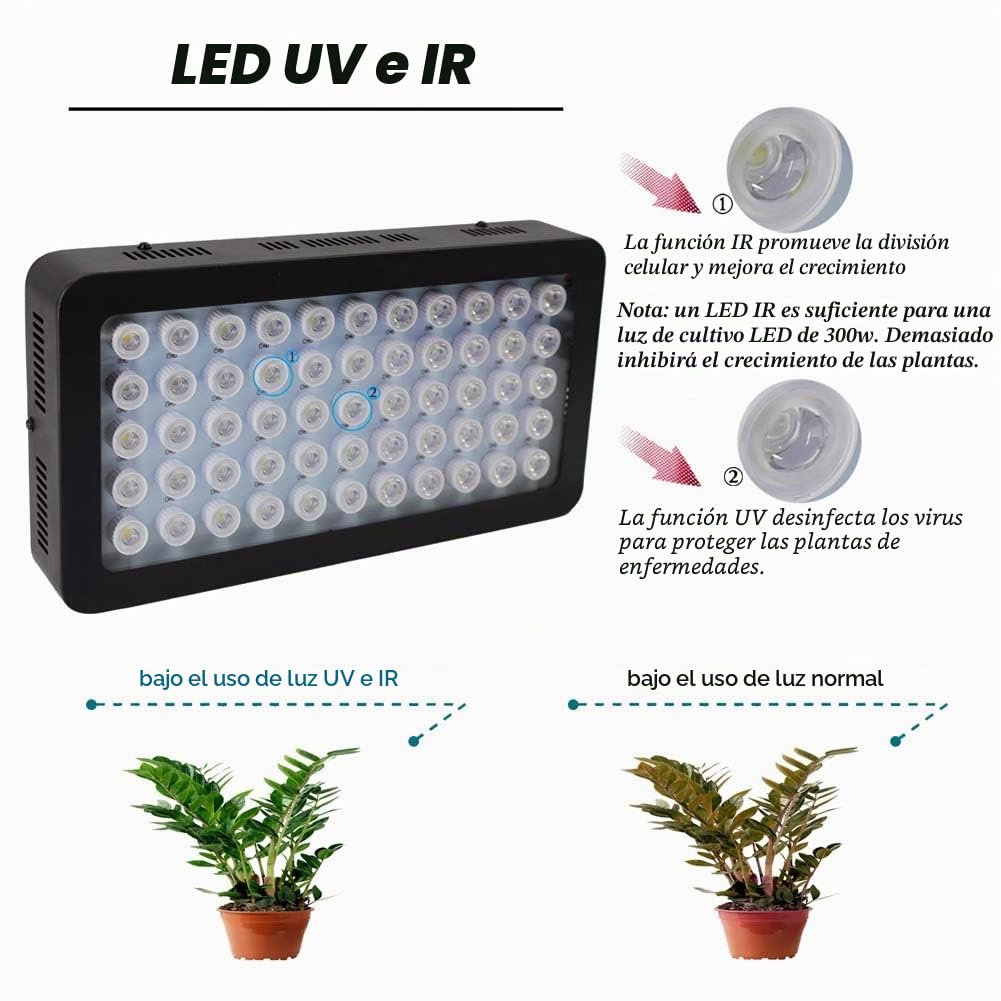 165W LED Aquarium Light, Full Spectrum Dimmable LED Coral Light, 2 interruptores para Agua Salada Reef White Blue Aquarium Lighting Marine Reef Tank