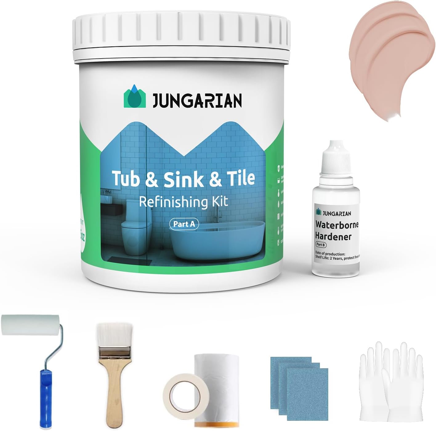 Amazon.com: Jungarian Tub and Tile Refinishing Kit 35oz with Tools, Low ...
