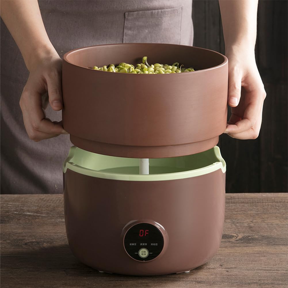 Germoir électrique pour la Culture des Haricots, 2,1 L, Grande capacité, avec bac de Germination et arrosage Automatique, pour Le développement des GR