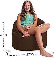 Vista 681 de Posh Creations Puf estructurado cómodo para jugar, leer y ver la televisión, Malibu Lounge, tela de lona para colorear, criaturas