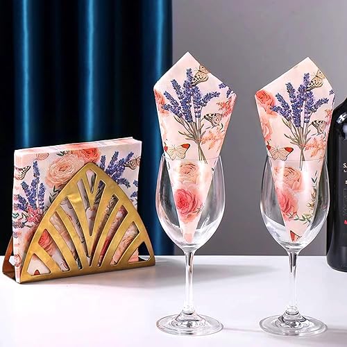 Miniatura 37 de 40 servilletas de papel, servilletas de cóctel diseñadas con estampado de mariposas, servilletas para bodas, cenas y fiestas, servilletas de papel