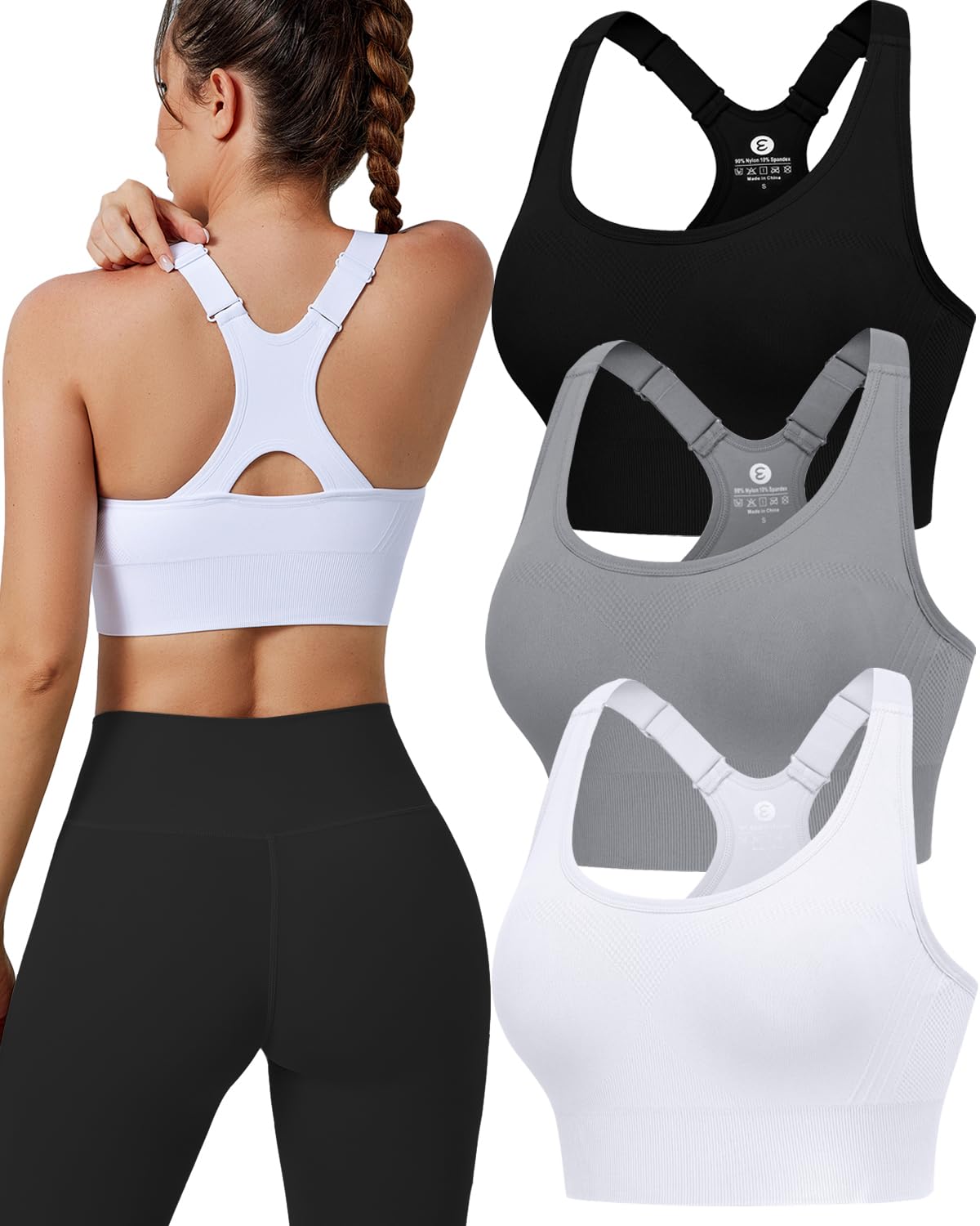 Evercute Racerback Adjustable Sports Bra