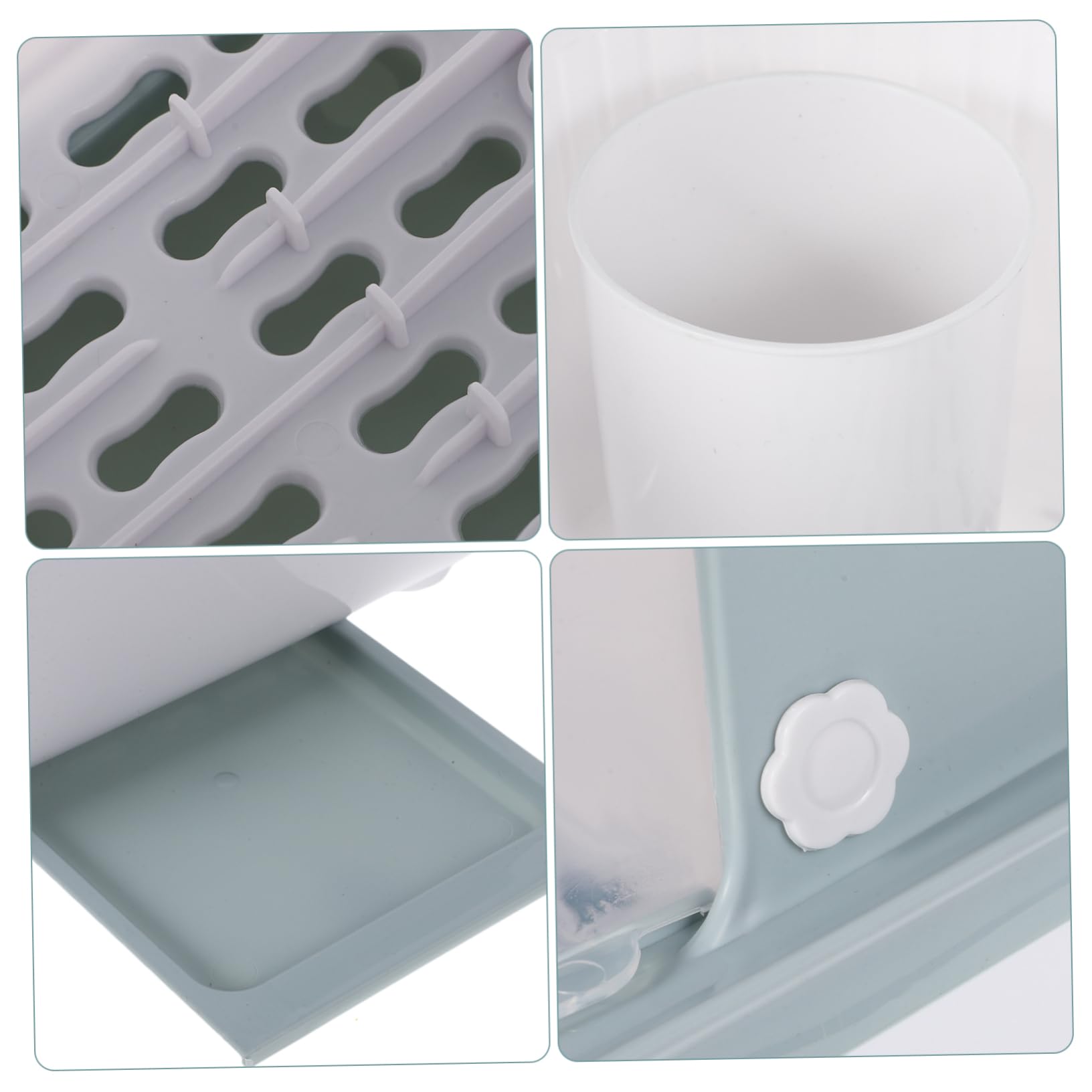 Kichvoe Boîte De Rangement Pour Égouttoir De Vaisselle Couvercle Transparent Organisateur De Cuisine Compact Pour Assiettes Et Couverts Rangement Pratique Pour Maison Dortoir