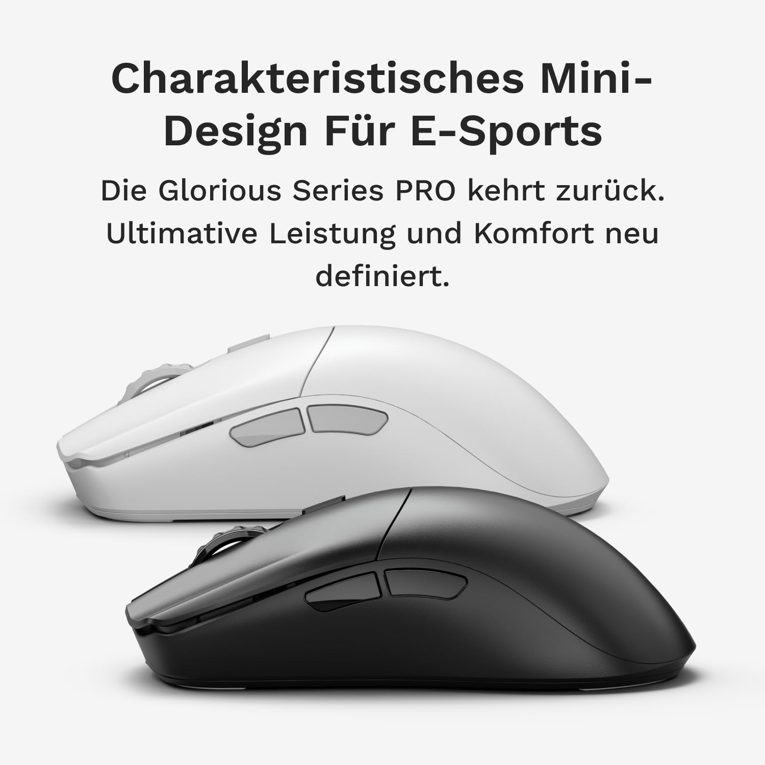 GLORIOUS Series 2 PRO Kabellose Gaming-Maus, 55g, 8K-Abrufrate, in Weiß | Kompakte symmetrische Form, Optische Schalter für 100 Mio Klicks, BAMF 2.0 26K Sensor für perfektes Zielen bei PC-Gamer
