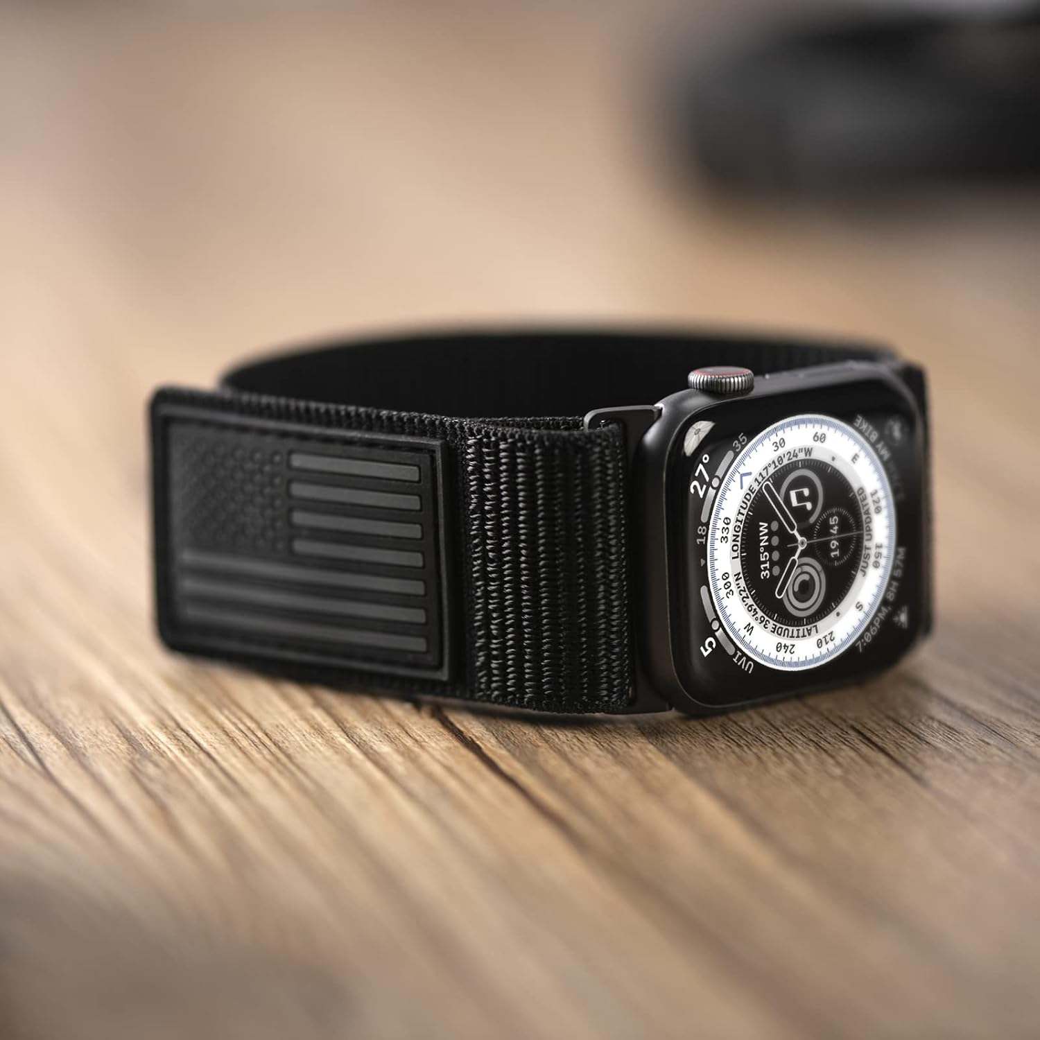 Tefeca Fortitude Series USA Flag Ultrawide Band Compatible with Apple Watch Ultra 2/Ultra 49mm, Series 10 46mm, Series 9/8/7 45mm, SE2/SE/6/5/4 44mm