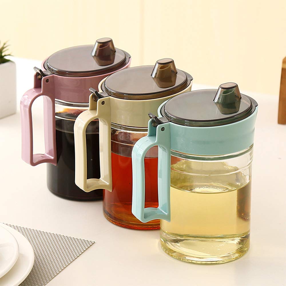 TENTA KITCHEN - Vinagrera/aceitera de Acero Inoxidable/dispensador de condimentos líquidos, Acero Inoxidable, Plateado (Beige-650ml)