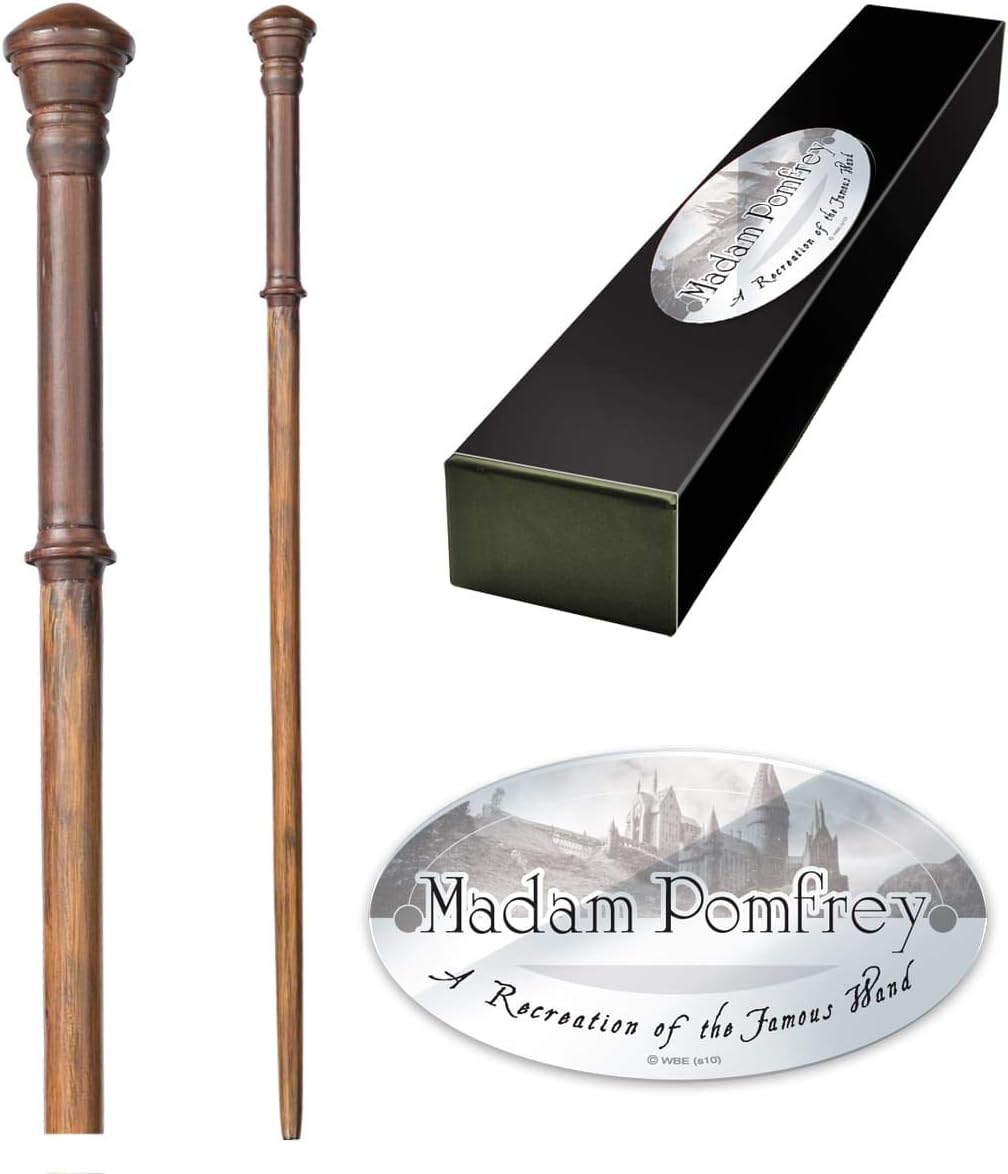 The Noble Collection - Madam Pomfrey Character Wand - 13in (32cm) Wizarding World Wand with Name Tag - Harry Potter Film Set Movie Props Wands