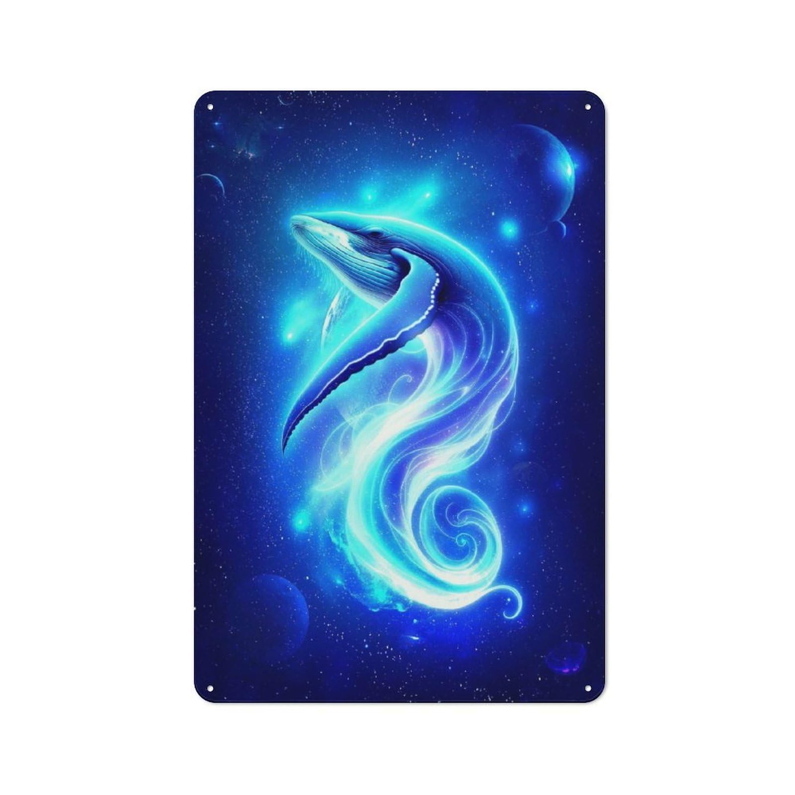 Junmoney Celestial Leviathan Tin Sign 30X20cm With For Café Or Home Bar, Rustic Decor, For Café-Style Decor Fans