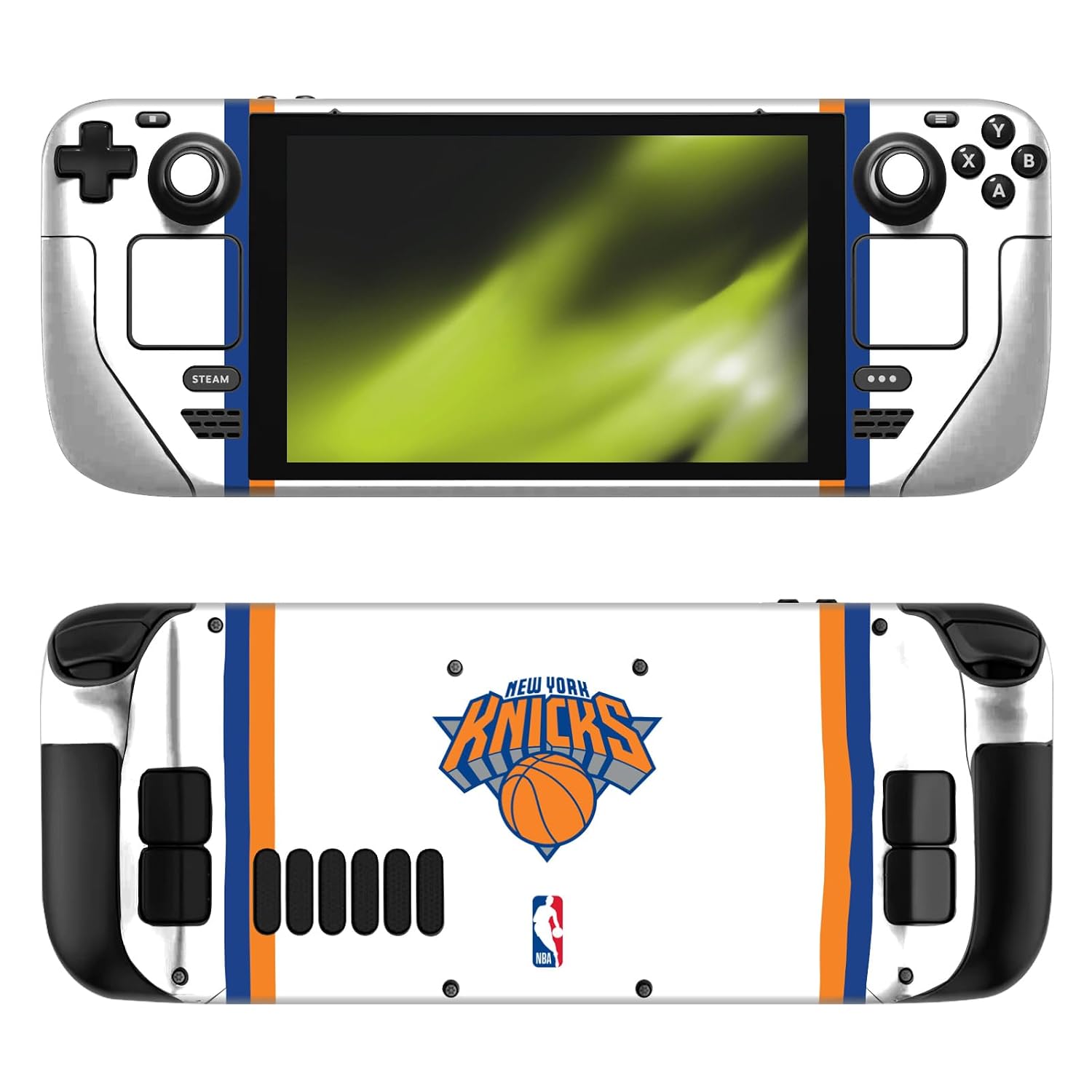 Head Case Designs Officially Licensed NBA White Design New York Knicks Logo Vinyl Sticker Skin Decal Cover Compatible With Valve Steam Deck