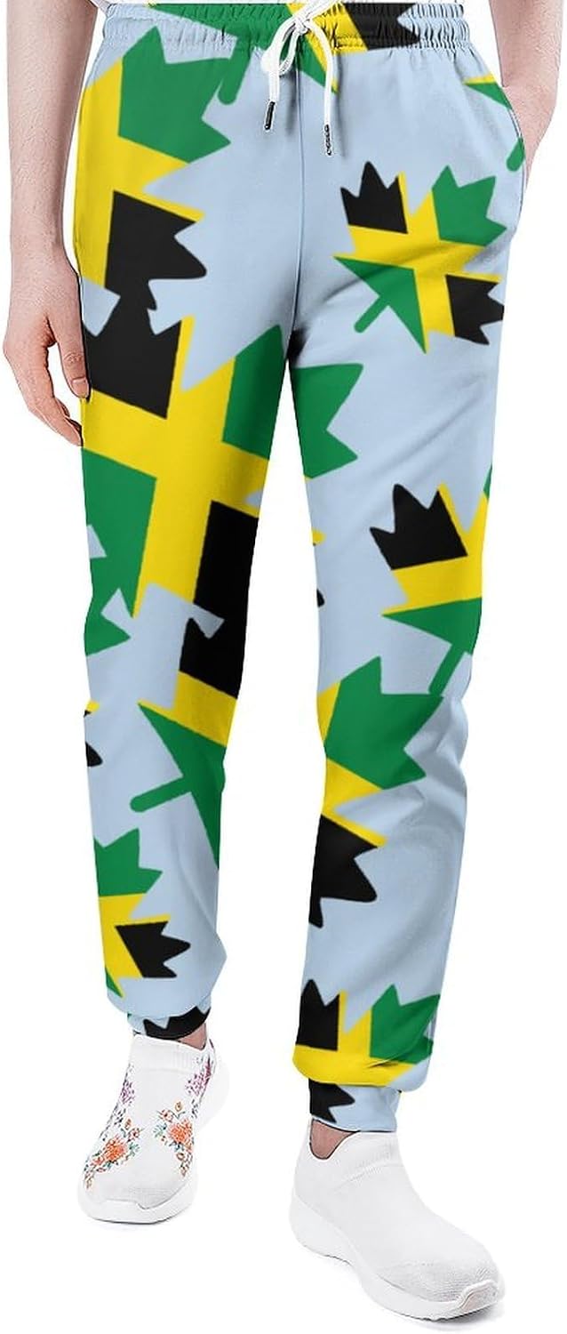 Jamaica Maple Flag Men's Sweatpants Novelty Jogging Pants Sports Running Bottoms Trousers Women