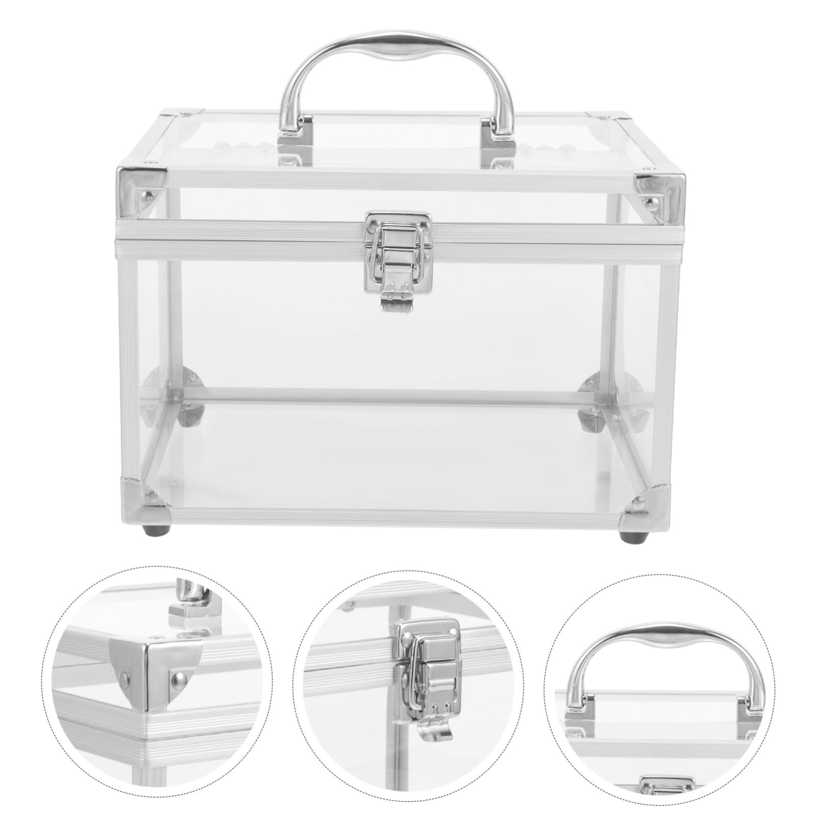 DOITOOL Contenitore Porta Cd e Scatola Porta Dvd in Acrilico Trasparente Con Maniglia, Organizer Portatile Per Archiviazione Cd, Custodia Resistente Anti-graffio Per Uso Domestico e Viaggi