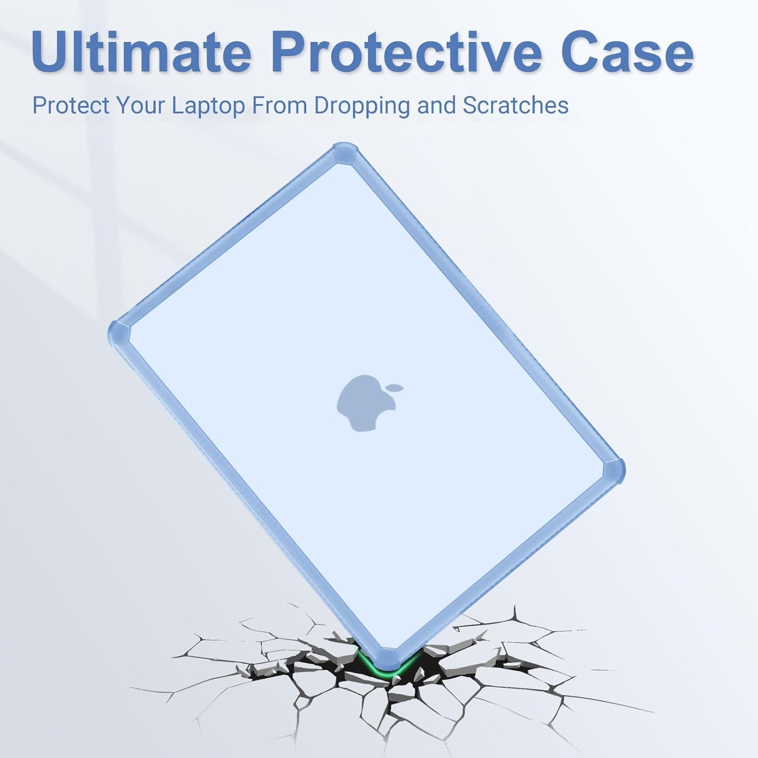 MOSISO Compatible with MacBook Air 13 inch Case 2026 2025 2024-2022 M4 A3240 M3 A3113 M2 A2681, Crack-Resistant Heavy Duty Protective Hard Case with TPU Bumper&Keyboard Cover&Screen Film, Air Blue - Image 4