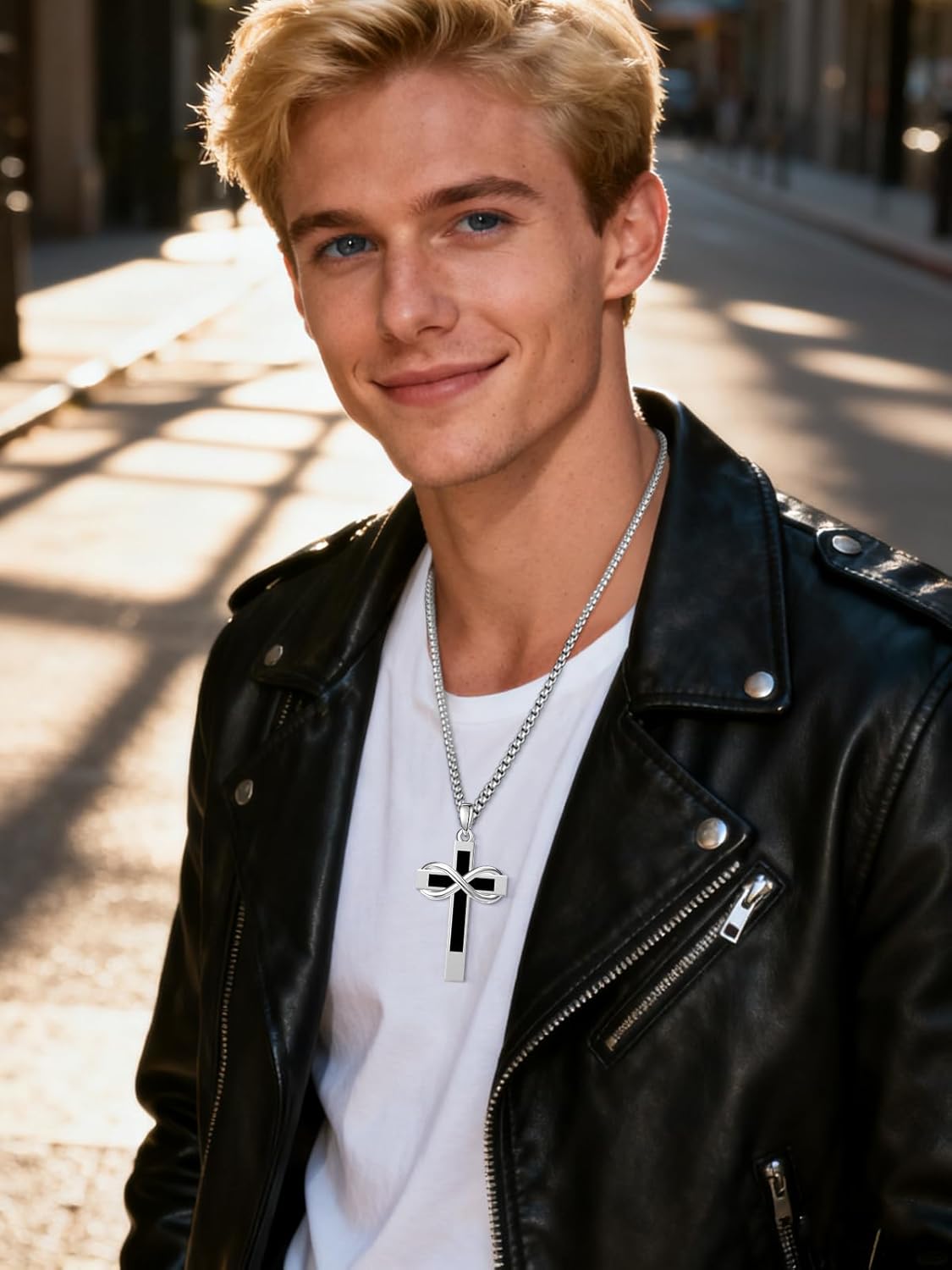 925 Sterling Silver Cross Necklace for Men and Women Christian Religious Gifts - Image 5