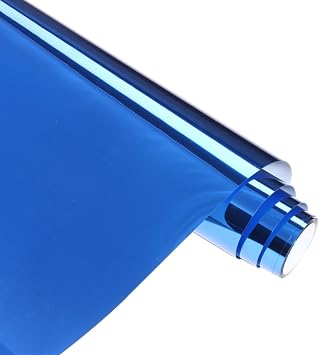 Blue HTV Metallic HTV Vinyl Roll - 12"*8ft Blue HTV Heat Transfer Vinyl Metallic Iron On Vinyl Dark Blue HTV Vinyl for T-Shirts Compatible with Silhoutte Cameo Or Cricut, STD-H-0025