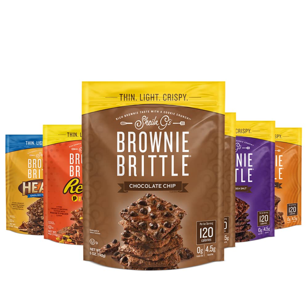 Buy Sheila G's Brownie Brittle Variety Pack Thin and Cri Sweet Snacks (Pack of 6, 5 oz), Rich