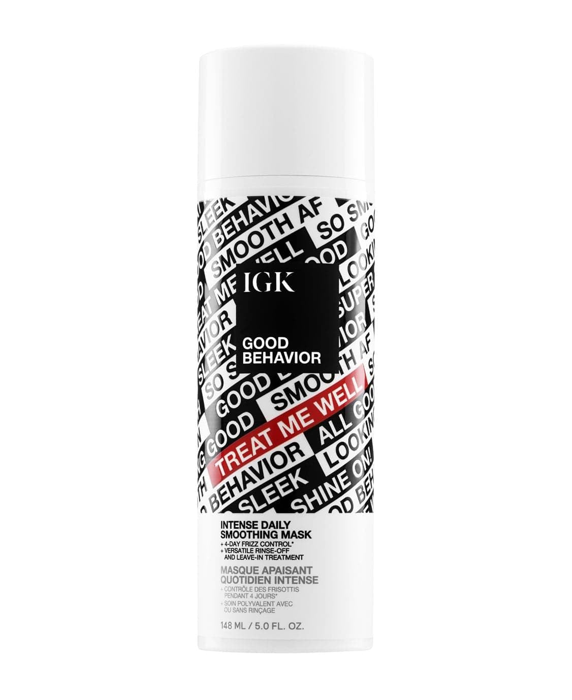 IGK GOOD BEHAVIOR Intense Daily Smoothing Mask | Vegan + Cruelty Free | 5 Oz IGK GOOD BEHAVIOR Intense Daily Smoothing Mask | Vegan + Cruelty Free | 5 Oz