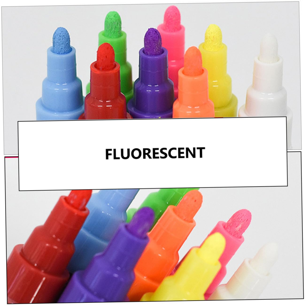 SHINEOFI Rotuladores Fluorescentes Borrables para Pizarra, 12 Unidades | Tinta Líquida, Cuerpo de Plástico, Punta Redonda 6mm, Uso en Tablero Led, Diseño Ergonómico